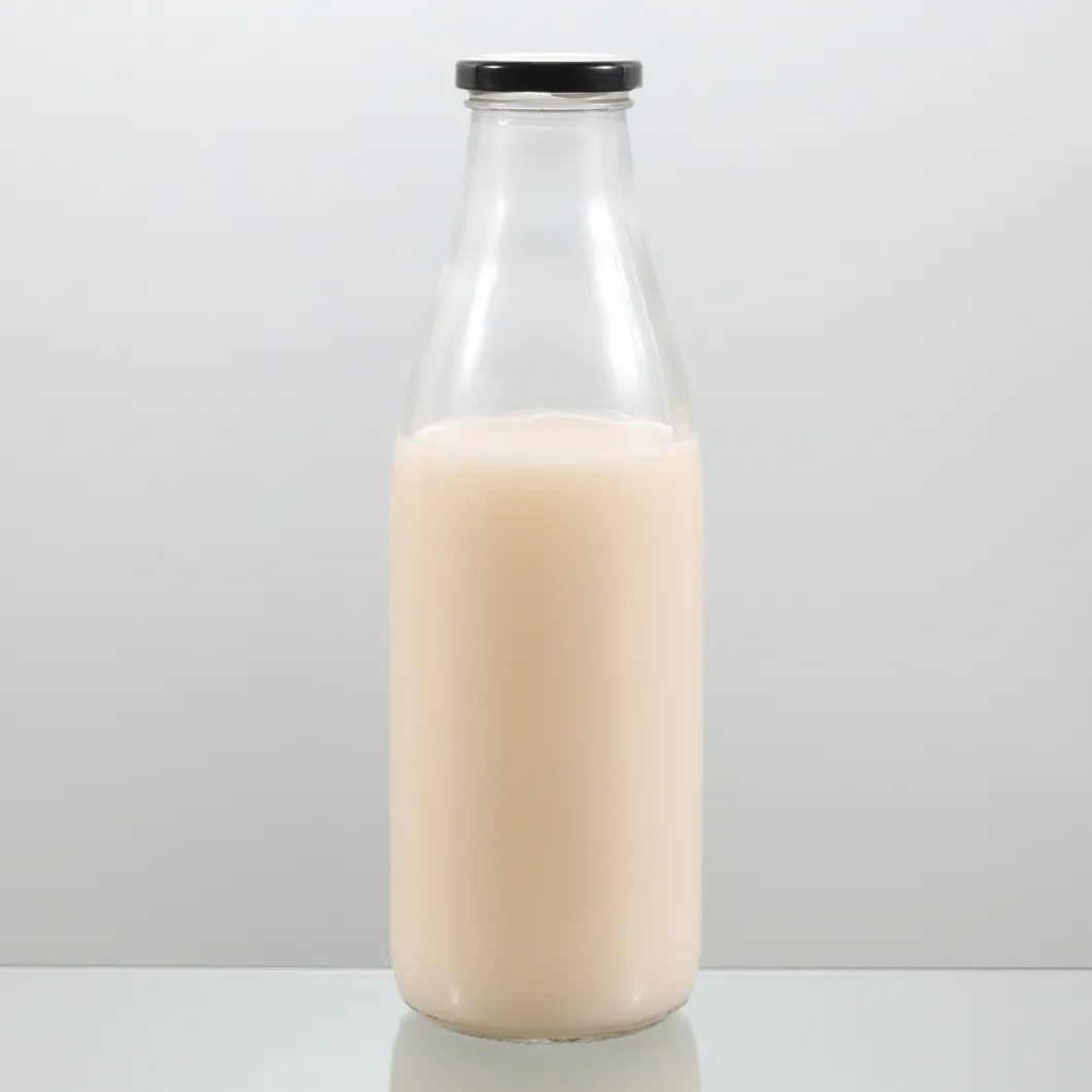 Wholesale 200ml 250ml 500ml Transparent Glass Bottle Beverage Bottle Milk Glass Bottle