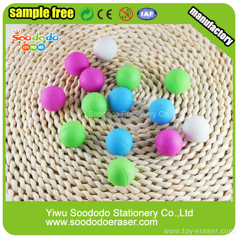 Cute Ball Shaped Eraser,Assorted design eraser