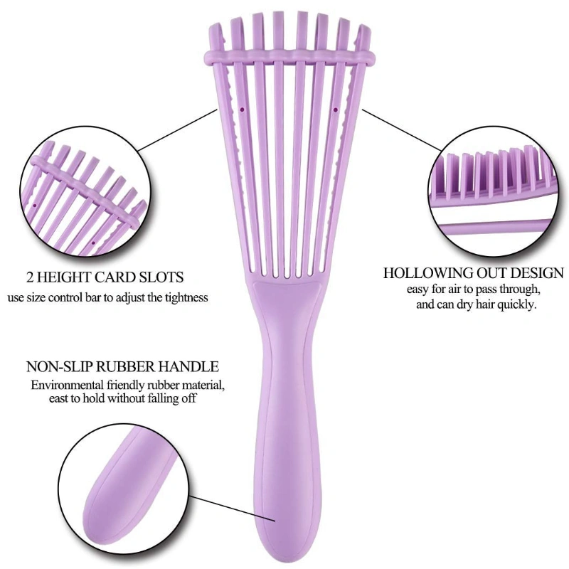 Black Color Ez Detangler Home Usage Hair Brush for Afro Hair