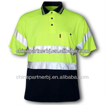 wholesale clothing safety yellow polo shirt