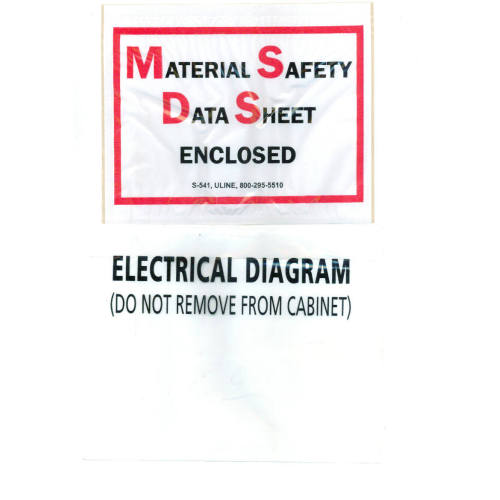 MSDS gedréckt Packing Lëscht Enveloppe