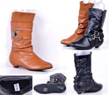 leather lady boots