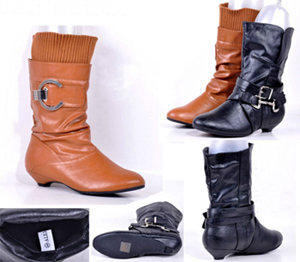 leather lady boots