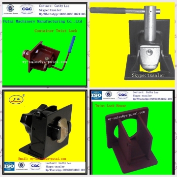 Trailer jost retractable container twist lock