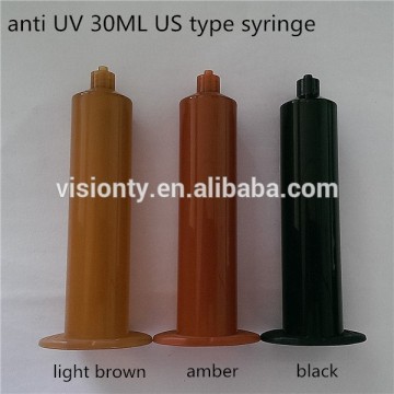 30CC Disposable Epoxy Glue Syringe Barrels Black Plastic Dispensing Syringe