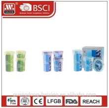 3PCS Round Plastic Food Storage Container Set