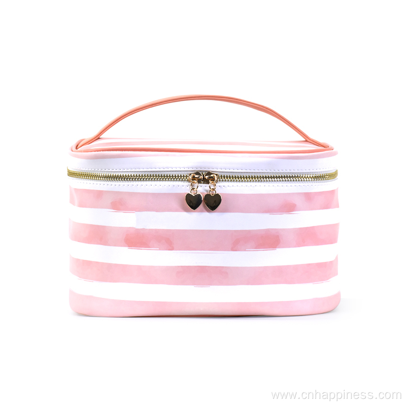 Cosmetics Bags Carrier Makeup Back Pastel Peach