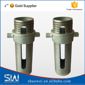 steel prop pipe threaded head/screw thread sleeve/adjustable threaded pipe head