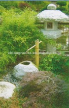 Japanese style granite stone lanterns