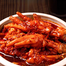 Korean-style spicy chicken feet