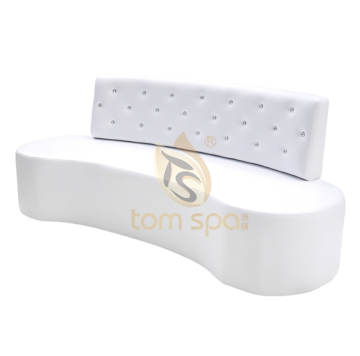 White leather waiting chair for office