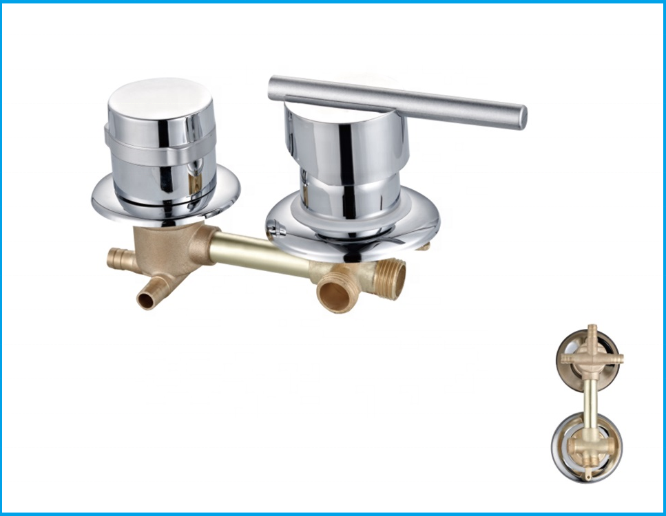 Bathroom 3 Ways mixer faucet santary ware factory OEM brass wall mount mixer bathroom shower faucet