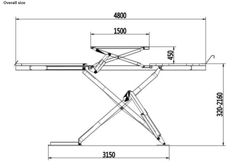 hydraulic alignment scissor car lifter (AA-ALSL50)