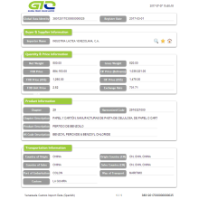 Datos de importación de Venezuela
