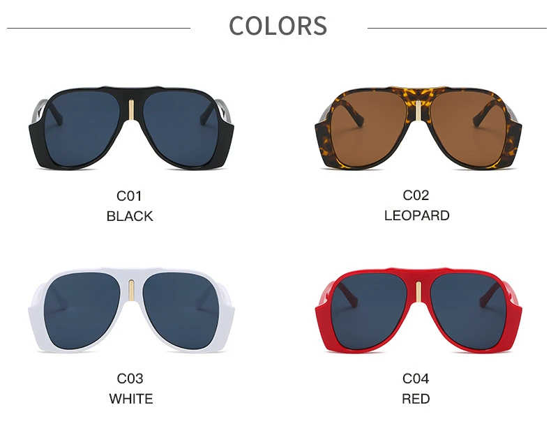 Hip Hop Sunglasses Personality Oval Irregular Sunglasses for Men Women