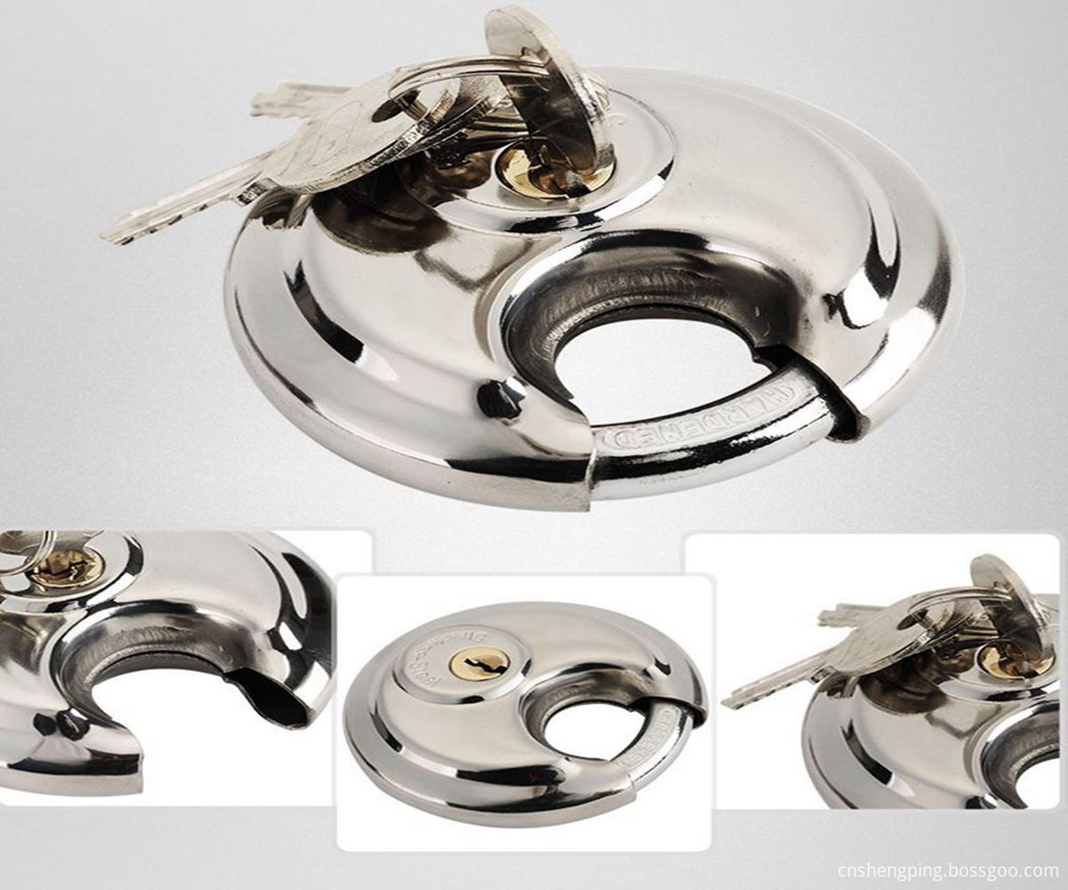 Stainless Steel Dsic Shape Padlock