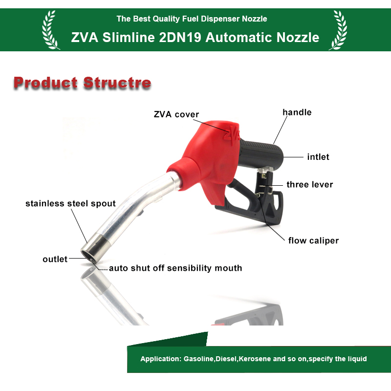 factory price ZVA Slimline 2 DN19 Automatic Shut Off fuel dispenser nozzle