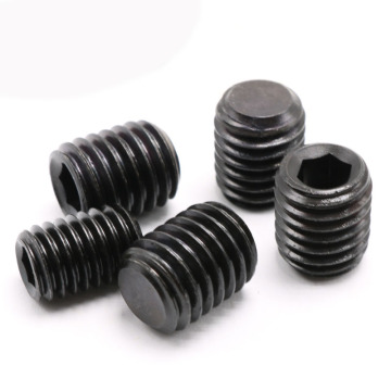 Black oxide Hexagon socket set screws with flat point