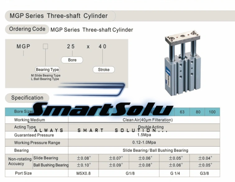 Pneumatic Double Acting Air Cylinders, Standard Aluminium DNC Series ISO6431 Pneumatic Cylinder