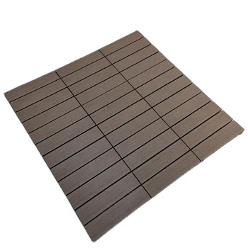 Easy Assemble DIY White Wood Tile Acacia Deck Tile 3D