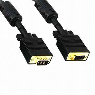 VGA cables in black