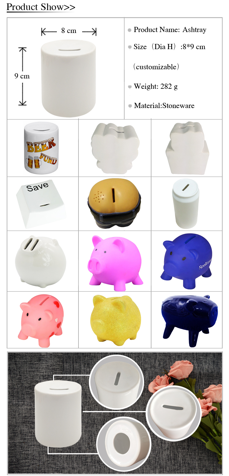 Wholesale high quality sublimation ceramic piggy banks