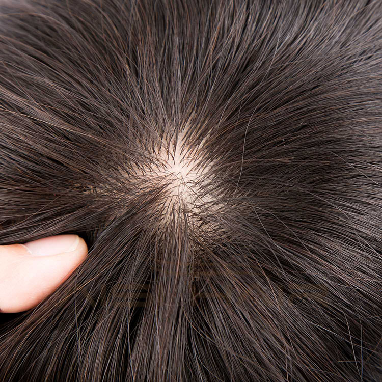 Aisi Hair Full Best Quality Replacement Indian Human Hair Men Toupee Cheap Female Toupee Hairpiece