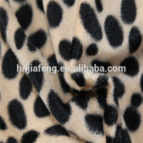 Polyester fabric leopard print fabric velboa fabric