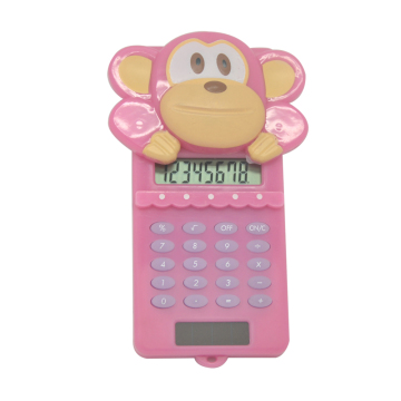 8 Digit Cute Monkey Shaped Pocket Calculator