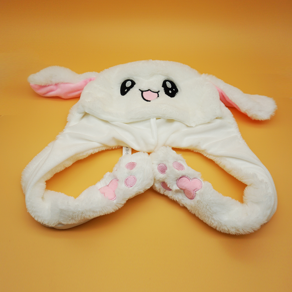 New arrival lovely cute rabbit ears moving Super soft plush long ears moved bunny hats