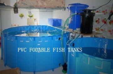 Round PVC tarpaulin Collapsible and movable mini farm for growing craw fish