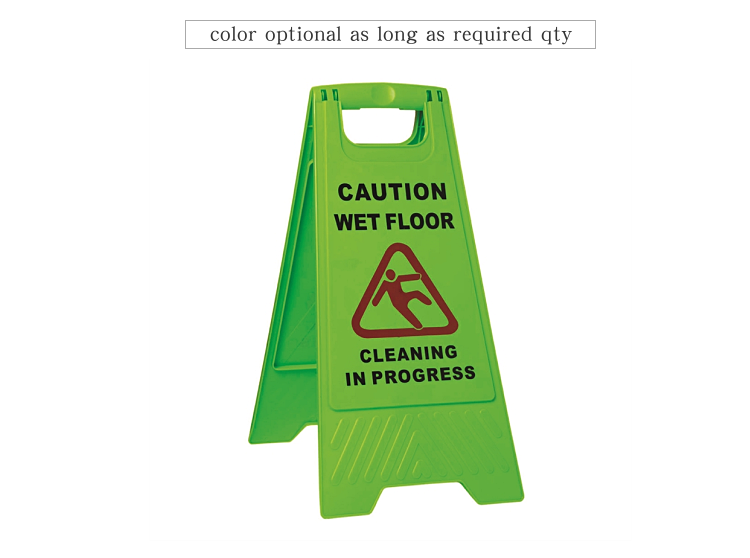 Yellow Double Sided Caution Wet Floor Sign Plastic Caution Sign Board