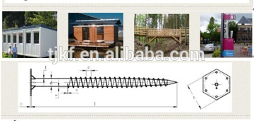 Helix ground screw anchor for wooden house