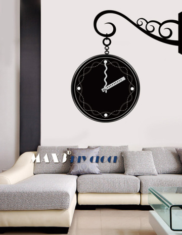 25A063 Max3 Specialty Wall Clock With Wall Sticker Wall Sticker Clock