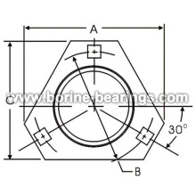 Triangolare 3-Bolt Hole orientabili flange di montaggio