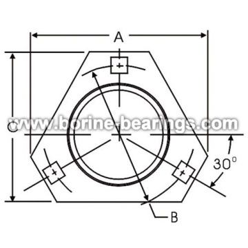 Agujero de 3 pernos triangular auto-alineación de bridas de montaje