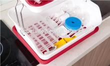 CY033 New Multifunctional Kitchen Bow Plate Basket Holder Home Rack House Dish Rack Plastic Kitchen Accessories