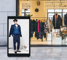 Movable advertising lcd player lcd signage floor stand