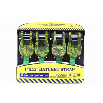 12Ft Ratchet Tie Down Lashing Belt with 1360KGS