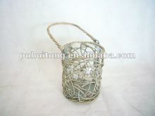 decorate willow flower pot with glass