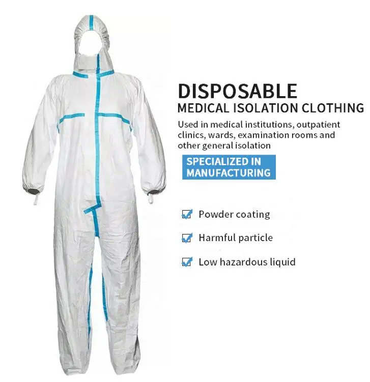 Full Body Protection Clothing PPE Suit in Stock/Personal Protective Equipment Protective Suit/ Isolation Coverall Google