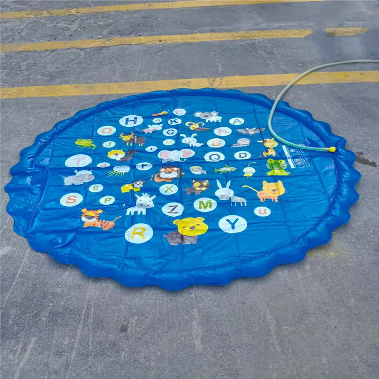 Spot  foldable Children Dolphin Version Play Water Mat Lace Letter Sprinkler Mat Pet Sprinkler Water Mat Toys