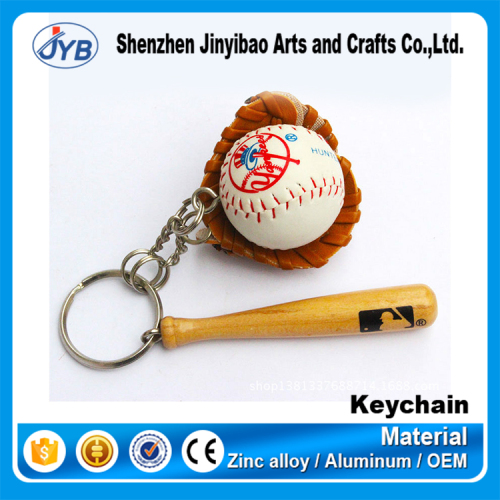 Shenzhen factory low price sports theme baseball PU keychain