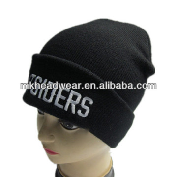 fold up embroidered beanie hat/hats