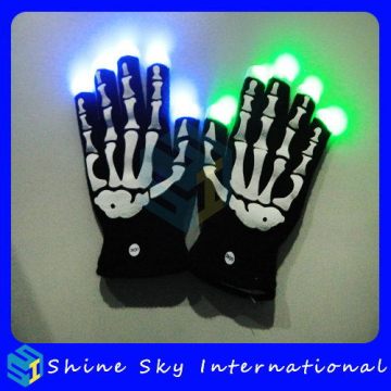 Customized Hotsell Party Item Flashing Fiber Optic Gloves