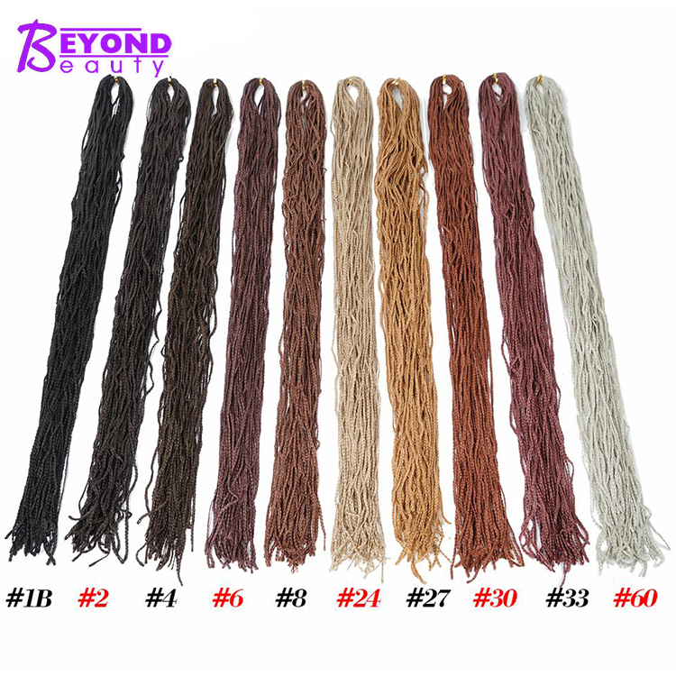 private label Long thin Zizi ombre Box Braids  28inch Micro Knot Zizi Braids Curly zizi box Crochet Hair Extensions Crochet