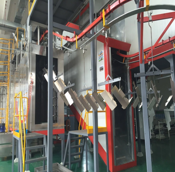 Auto metal powder coating machine for cookware