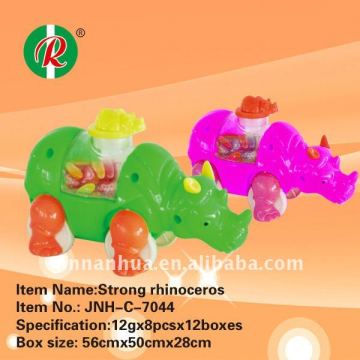 Strong rhinoceros/candy toy