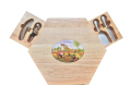 Papan keju kayu oak keju kayu segi tiga