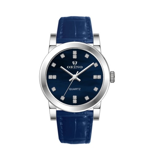 Casual Leather Woman Moissanite Watch